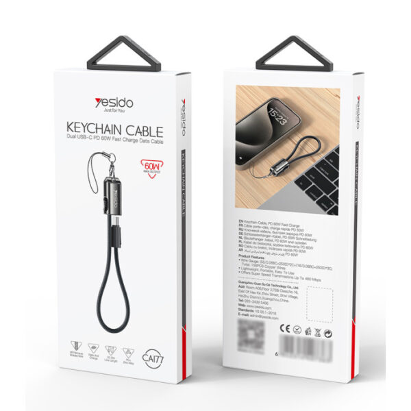KEYCHAN CABLE TIPO-C A TIPO-C
